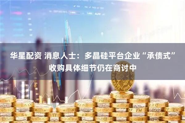 华星配资 消息人士：多晶硅平台企业“承债式”收购具体细节仍在商讨中